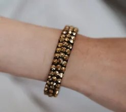 Dansebutikken Guld rhinsten armbånd
