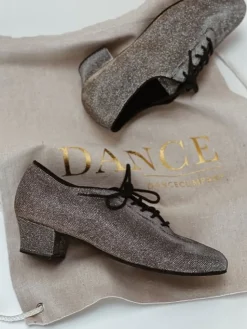 Dansebutikken Hør rygsæk/mulepose med guld DANCE skrift