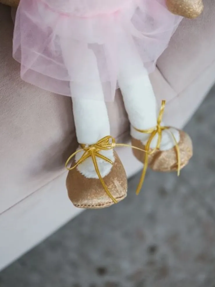 Børn Dansebutikken Hvid balletmus med tutu og balletsko