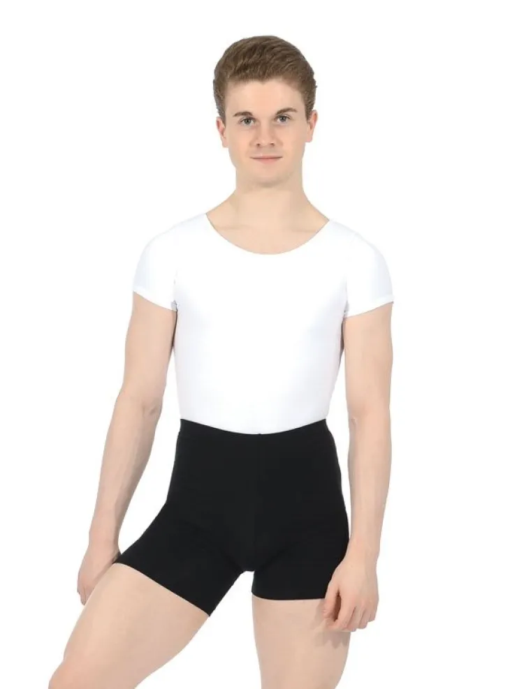 Børn Dansebutikken Hvid body med kort ærme til ballet teen/herre