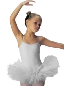 Børn Dansebutikken Hvid tutudragt Seré med 4 lag tyl