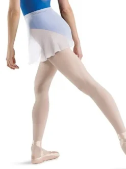 Dame Dansebutikken Hvidt wrap georgette skirt fra Bloch