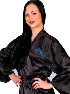 Dame Dansebutikken International sort kimono til dans - voksen