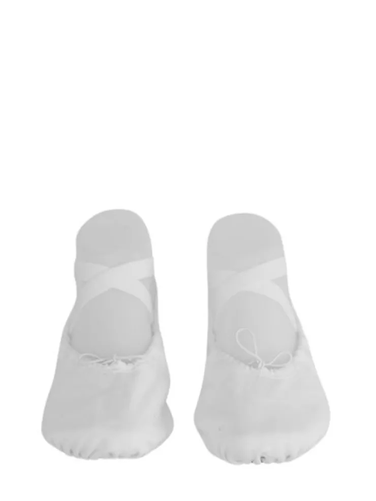 Dansebutikken Kanvas hvid softballetsko/springsko Wear Moi