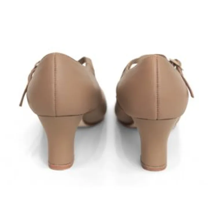 Dame Dansebutikken Karakter dansesko i beige blødt skind