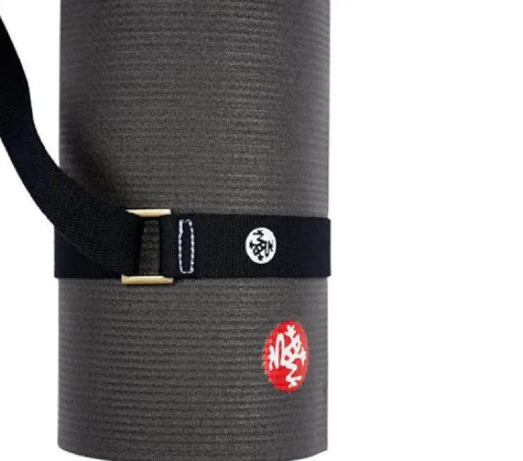 Dansebutikken Manduka sort bærestrop til yogamåtter