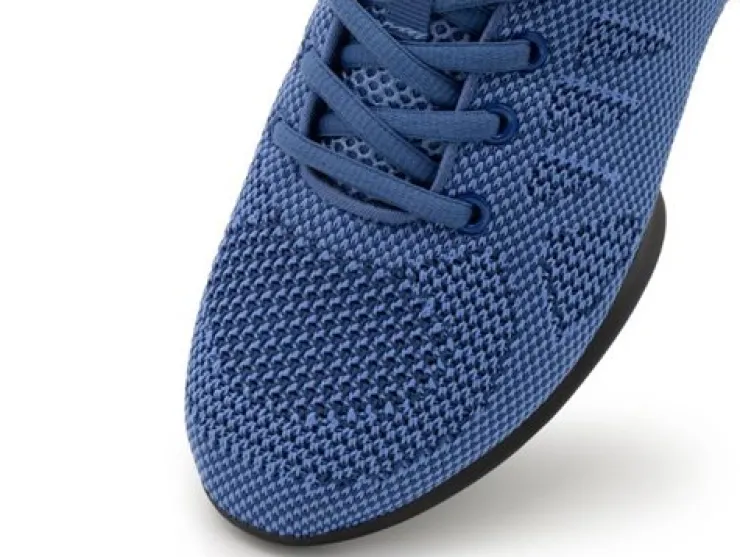 Dame Dansebutikken Mellem blå dansesneaker i åndbar strik til damer - Suny