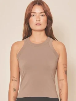 Dame Dansebutikken Moonchild brun tank top