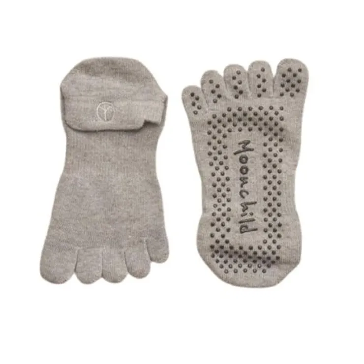 Dansebutikken Moonchild grå toe socks til yoga