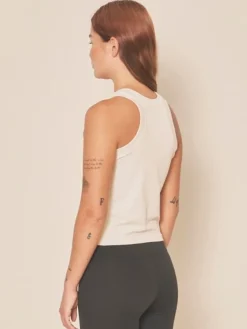 Dame Dansebutikken Moonchild råhvid tank top