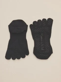 Dansebutikken Moonchild sorte toe socks til yoga