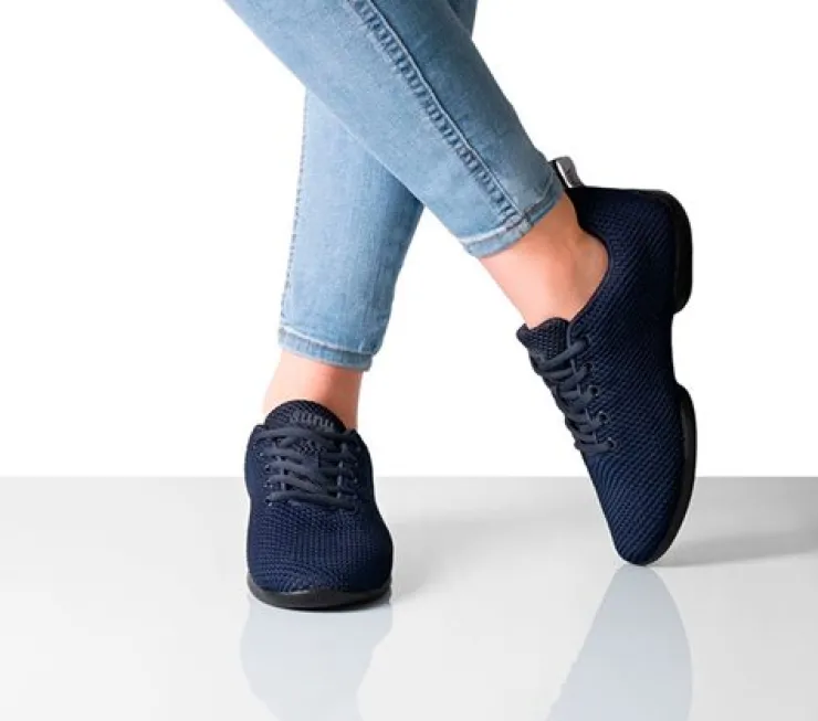 Dame Dansebutikken Mørkeblå sneaker åndbar strik til damer - Suny