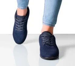 Dame Dansebutikken Mørkeblå sneaker åndbar strik til damer - Suny
