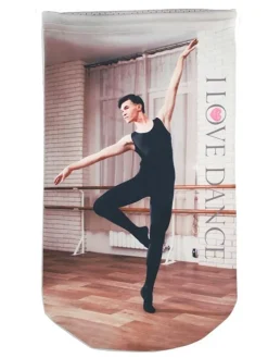 Dansebutikken Pose til balletsko til drenge/herrer med print og net