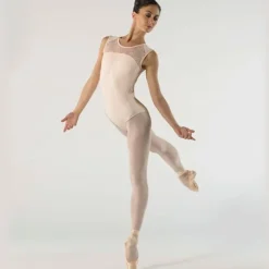 Dame Dansebutikken Pudderfarvet dragt m. blonde fra ballet Rosa
