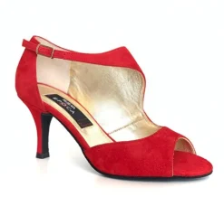 Dame Dansebutikken Rød dansesko Nueva Epoca Linea 7 cm hæl