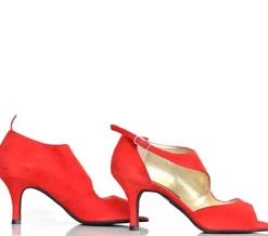 Dame Dansebutikken Rød dansesko Nueva Epoca Linea 7 cm hæl