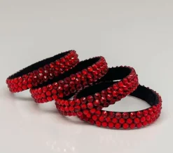 Dansebutikken Røde rhinsten armbånd