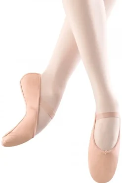 Dansebutikken Rosa balletsko/springsko i skind m.fuldsål Bloch