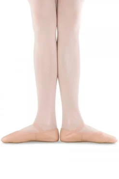 Dansebutikken Rosa balletsko/springsko i skind m.fuldsål Bloch
