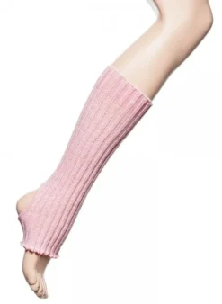Dansebutikken Rosa ribstrikket benvarmere til ballet og dans