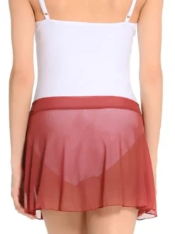 Dame Dansebutikken Seré bordeaux pull on mesh skørt
