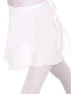 Dame Dansebutikken Seré hvid chiffon slå om skørt