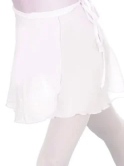 Børn Dansebutikken Seré hvid chiffon slå om skirt piger