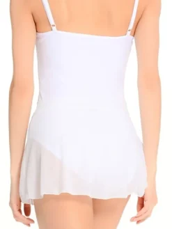Dame Dansebutikken Seré hvidt pull on skørt i stretch mesh