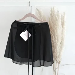Børn Dansebutikken Seré sort chiffon slå om skirt piger