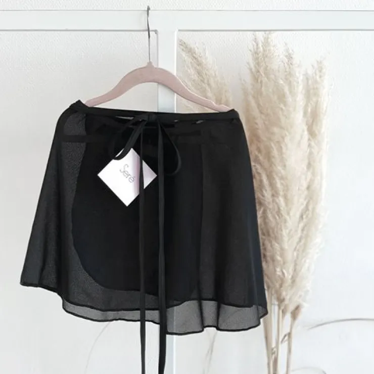 Børn Dansebutikken Seré sort chiffon slå om skirt piger