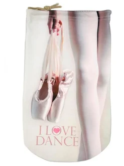 Dansebutikken Sko pose til balletsko med print og beige net