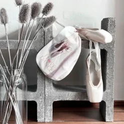 Dansebutikken Sko pose til balletsko med print og beige net
