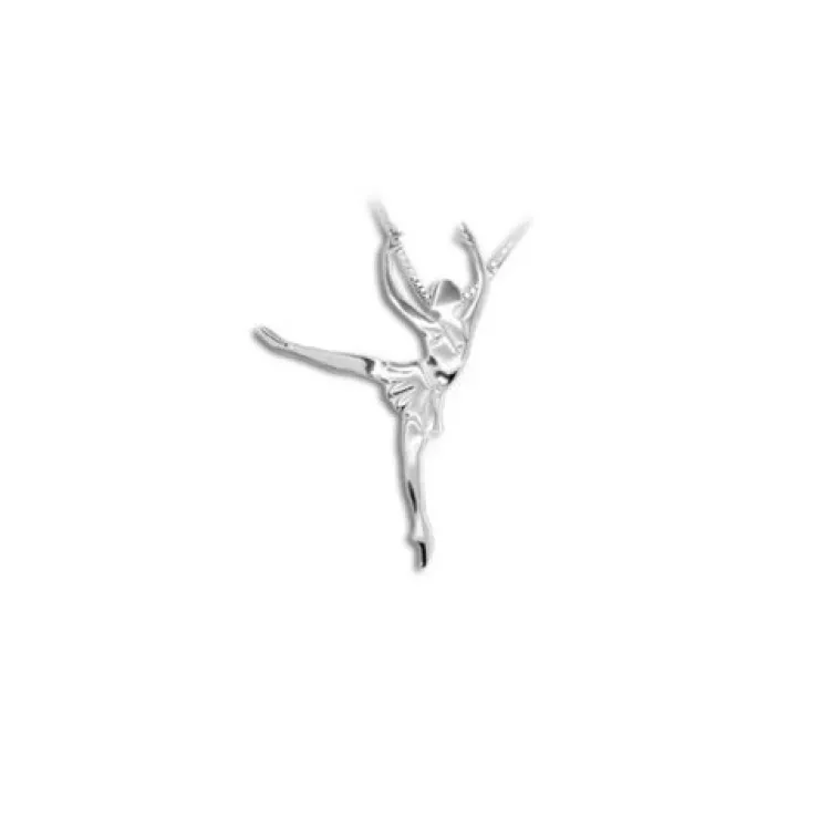 Børn Dansebutikken Sølv halskæde arabesque balletdanser Mikelart