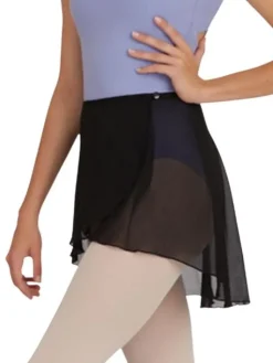 Børn Dansebutikken Sort chiffon skirt børn Capezio