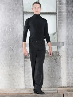 Dansebutikken Sort herre dansebuks med vidde i benene - Ready4dance