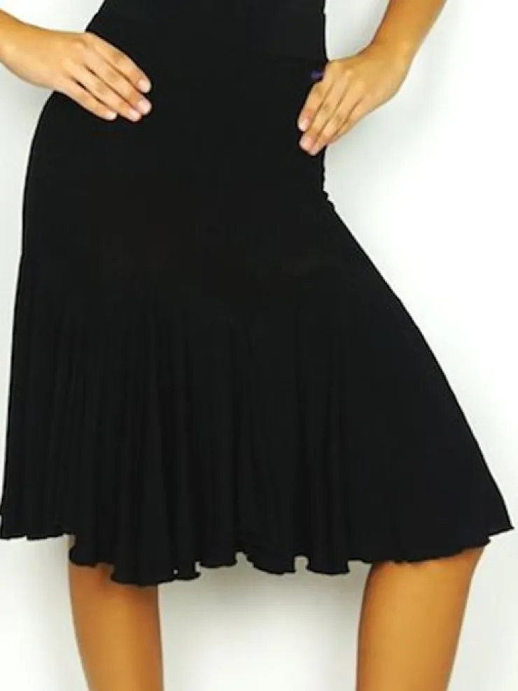 Dame Dansebutikken Sort latin nederdel til damer - Ready4dance