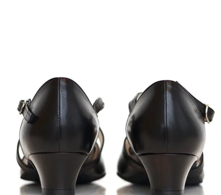 Dame Dansebutikken Sort lav Felice dame dansesko Werner Kern