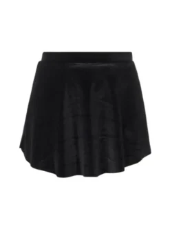 Dame Dansebutikken Sort pull on velour skørt fra Mara Dancewear