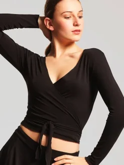 Dansebutikken Sort Tempsdanse Crossover top
