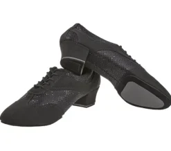 Dame Dansebutikken Sort trænings dansesko vario pro glitter