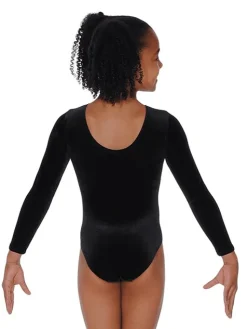 Dansebutikken Sort velour basic gymnastikdragt piger The zone
