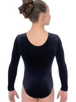 Dansebutikken Sort velour gymnastikdragt piger The zone
