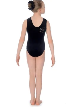Dansebutikken Sort velour gymnastikdragt piger The zone