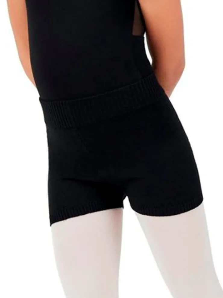 Børn Dansebutikken Sorte bløde strik shorts til piger Capezio