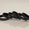 Dansebutikken Sorte rhinsten armbånd