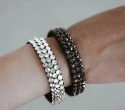 Dansebutikken Sorte rhinsten armbånd