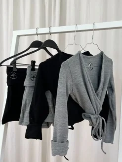 Dame Dansebutikken Sorte strik shorts til teen og damer Wear Moi