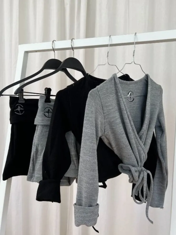 Dame Dansebutikken Sorte strik shorts til teen og damer Wear Moi