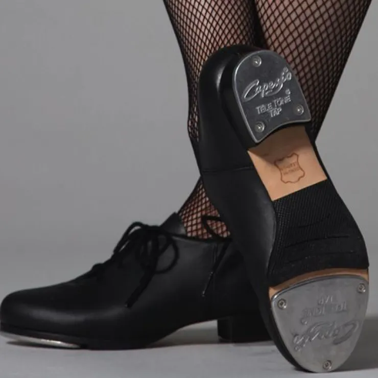 Dame Dansebutikken Stepsko Cadence sort skind Unisex model
